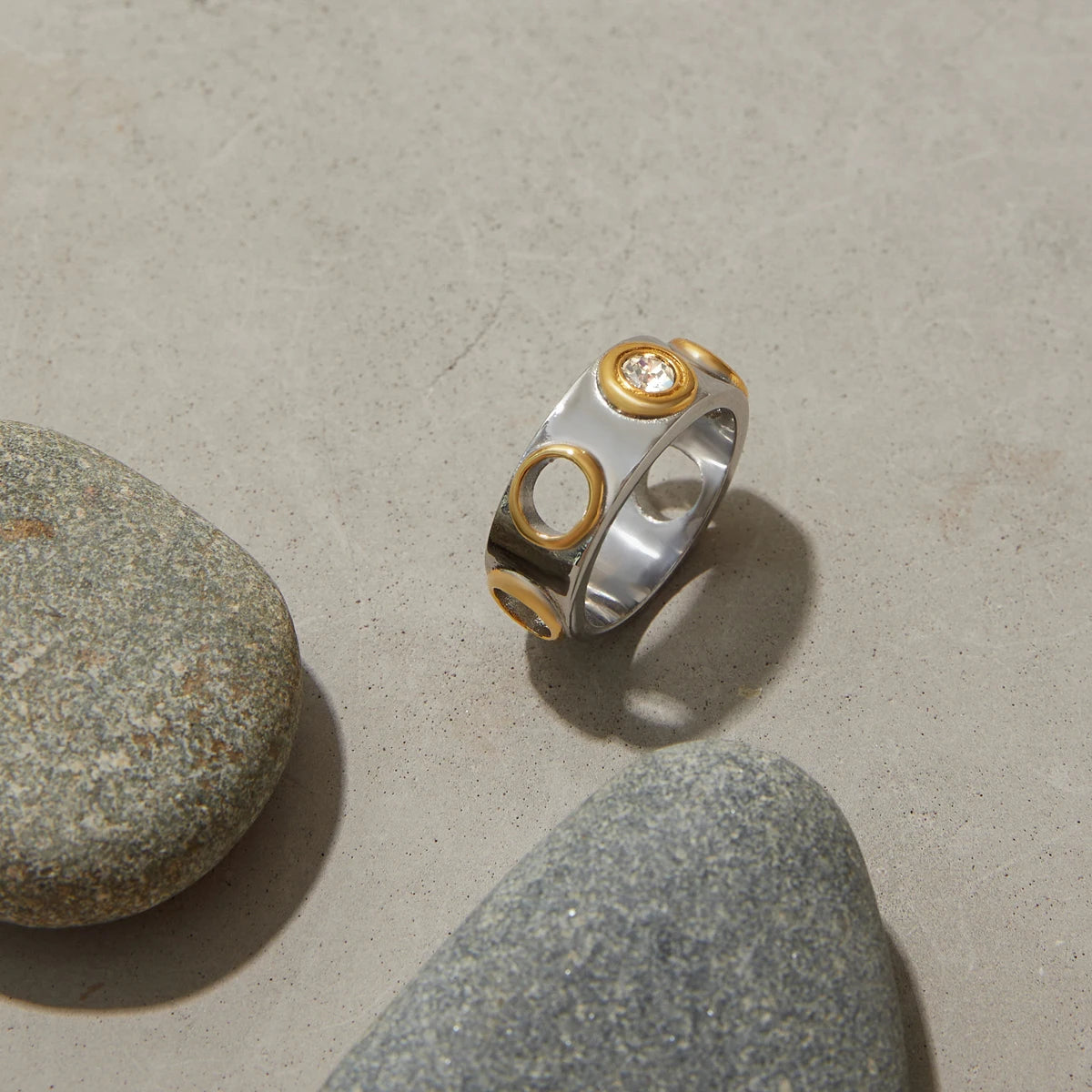 Irregular Wave Double Finger Ring