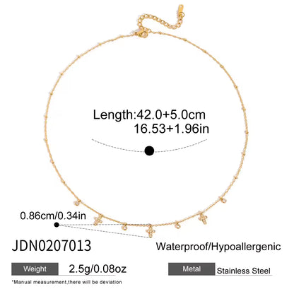 Rhinestone Cross Diamond Necklaces
