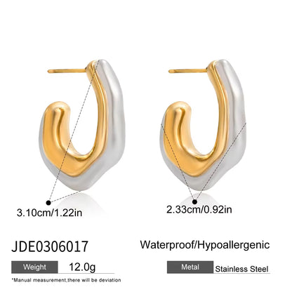 White Resin Pearl Hoop Earrings