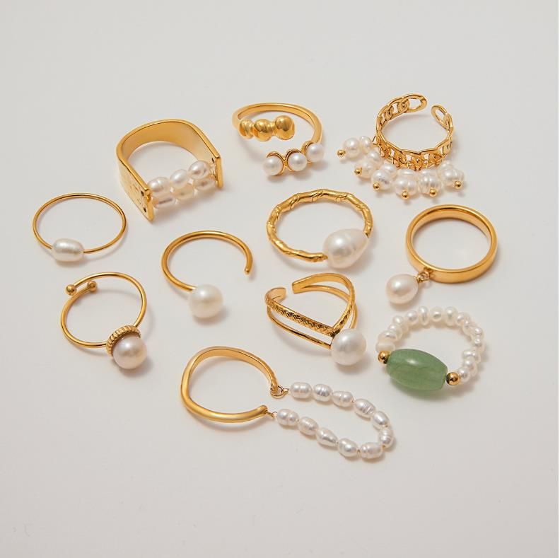 Pearl Jade Rings