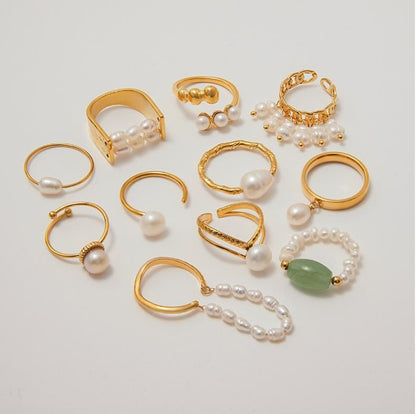 Pearl Jade Rings