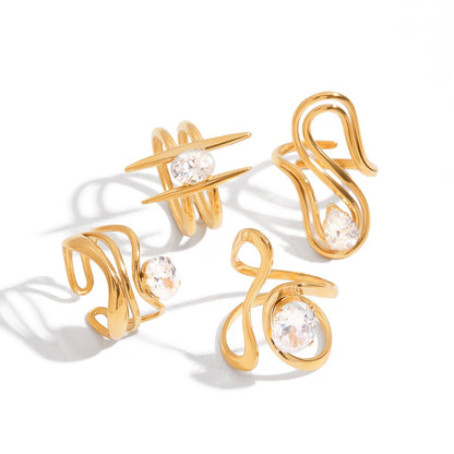Zircon Open Solitaire Ring