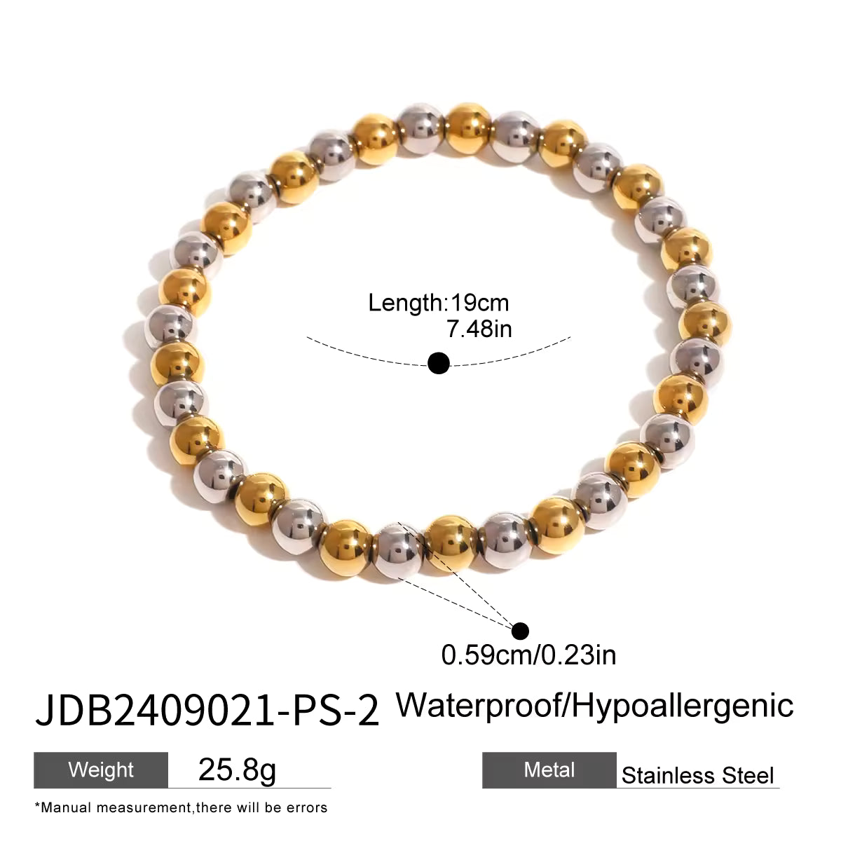Two Tone Beads Bracelet