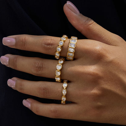 White Cubic Zirconia Ring