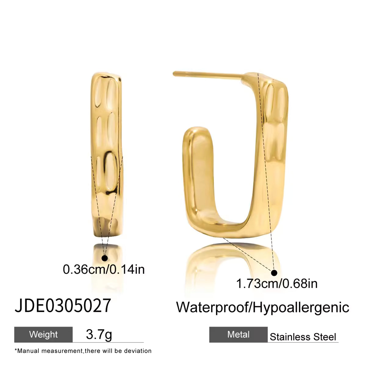 Classic Wide C Hoop Earrings