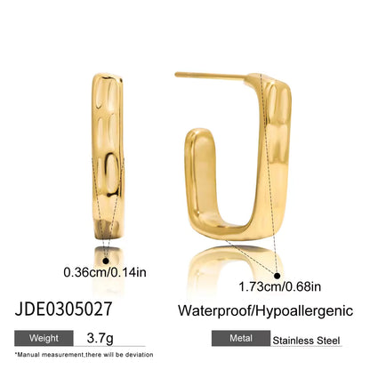 Classic Wide C Hoop Earrings