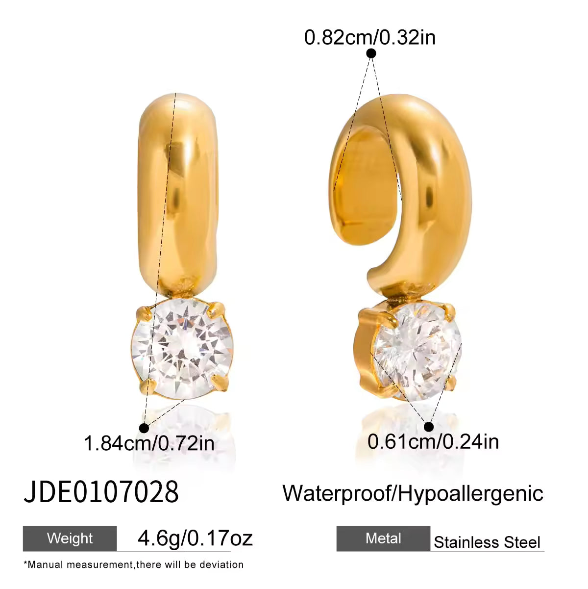 Zircon Cuff Earring