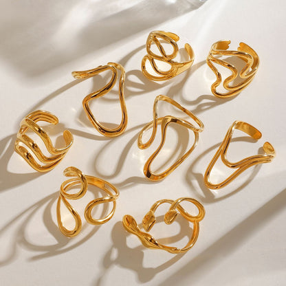Line Shaped Open Ring