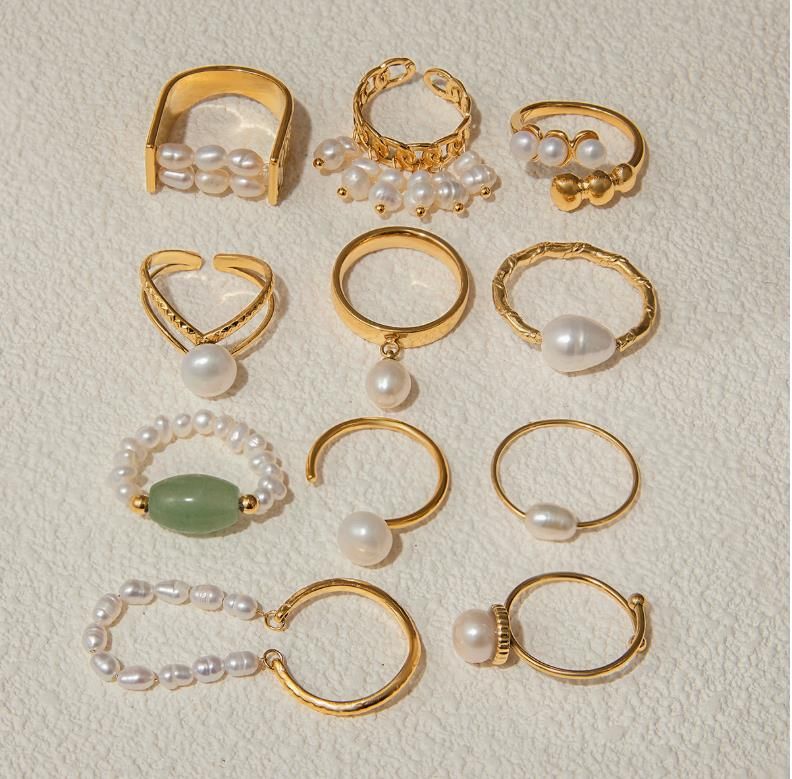 Pearl Jade Rings