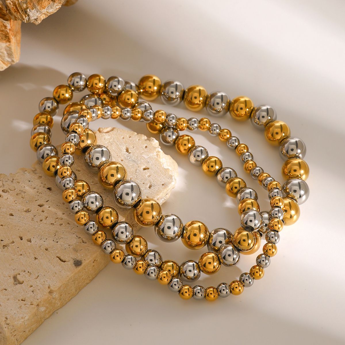 Two Tone Beads Bracelet