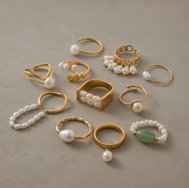 Pearl Jade Rings
