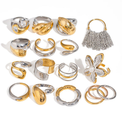 Water Drop Zircon Rings Set