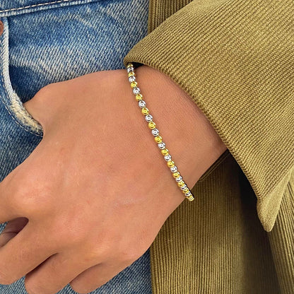 Two Tone Beads Bracelet