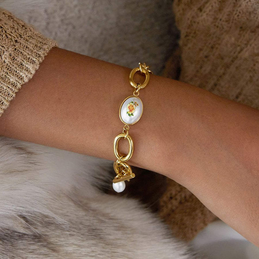 Elise Pearl Chain Bracelet