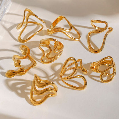 Line Shaped Open Ring