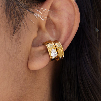 Zircon Cuff Earring