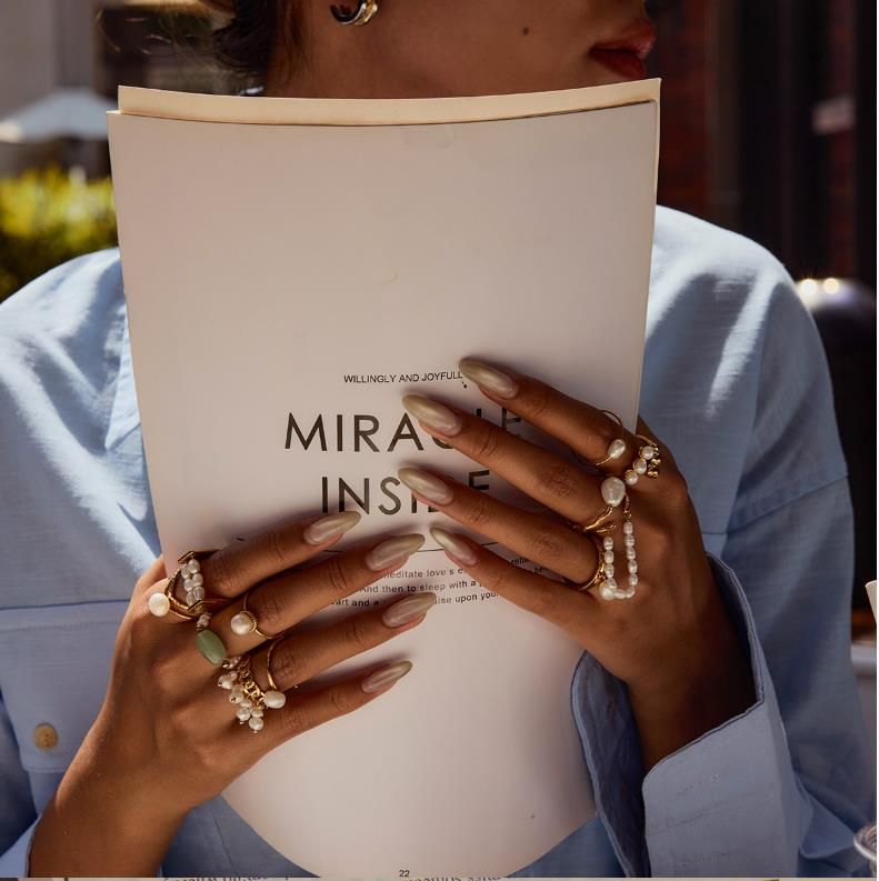 Pearl Jade Rings