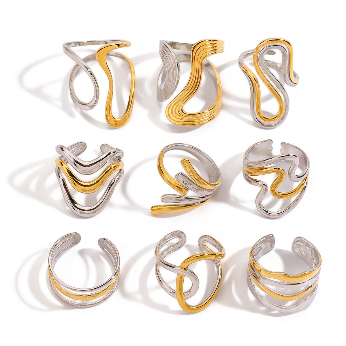 Water Drop Zircon Rings Set