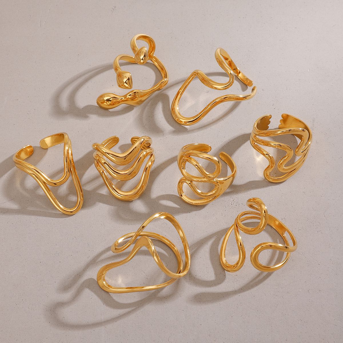 Line Shaped Open Ring