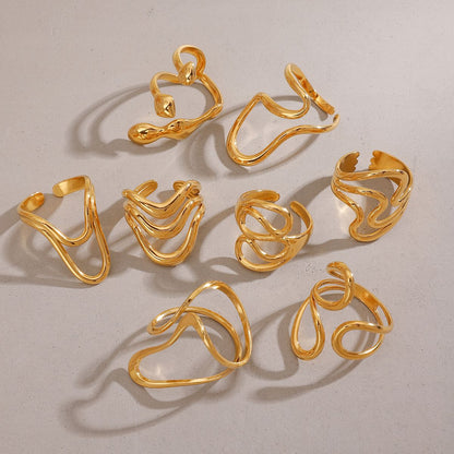Line Shaped Open Ring