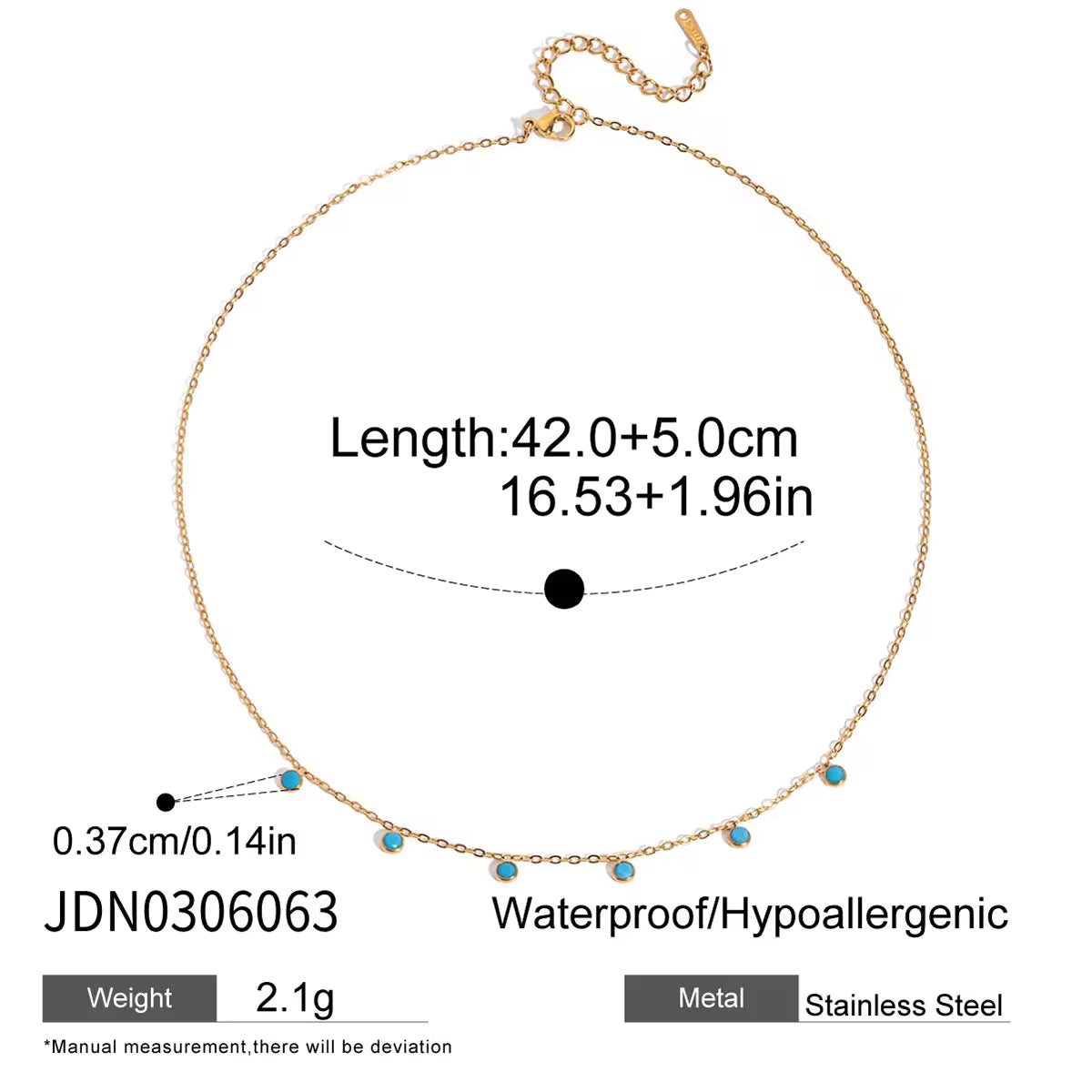 Blue Turquoise Pendant Necklace