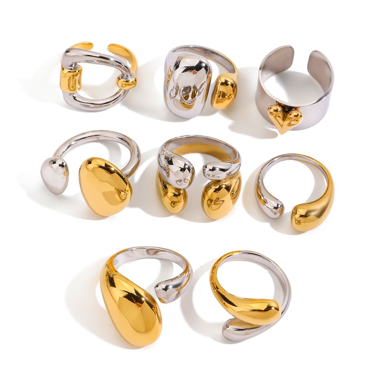 Water Drop Zircon Rings Set
