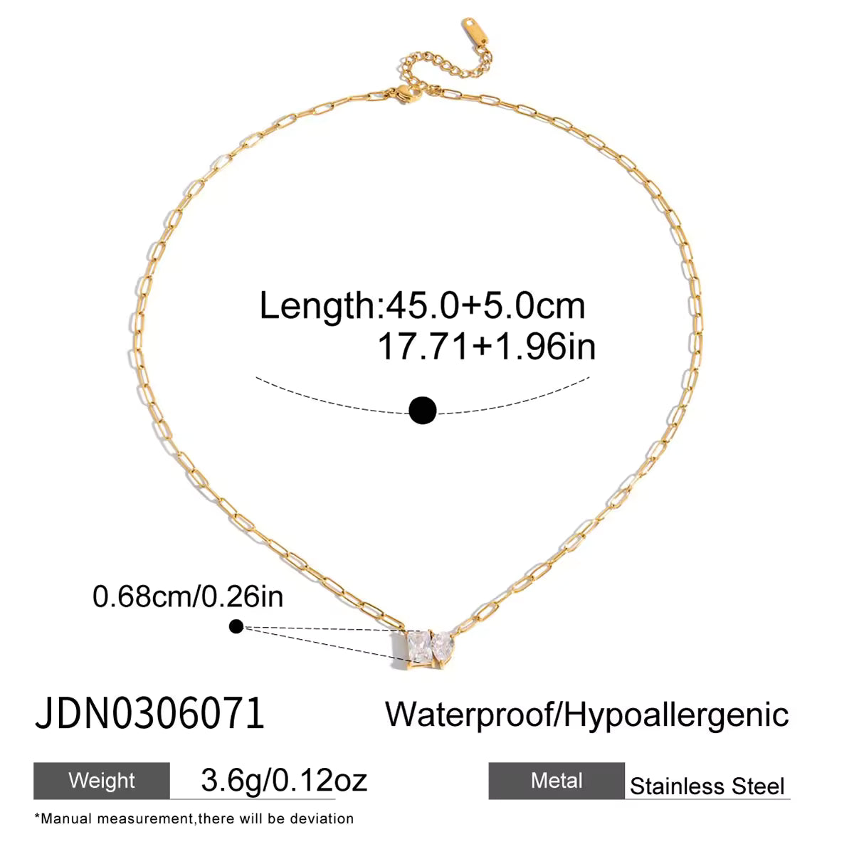 Classic Drop Square Necklace