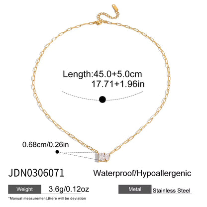 Classic Drop Square Necklace