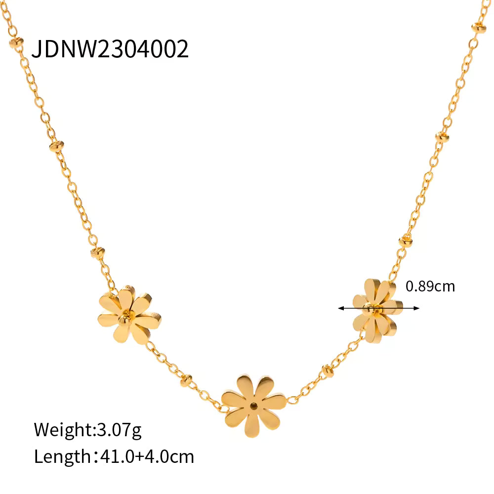 Rhinestone Flower Necklace