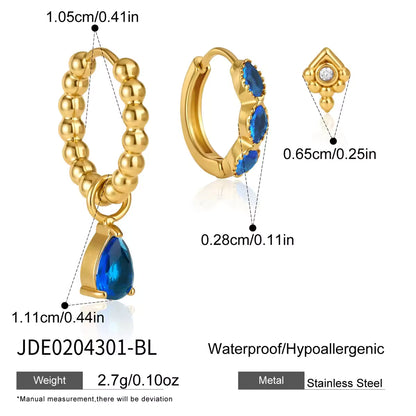 Blue Zirconia Earring