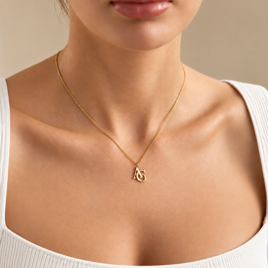 Personalized Two-Letter Initial Necklace