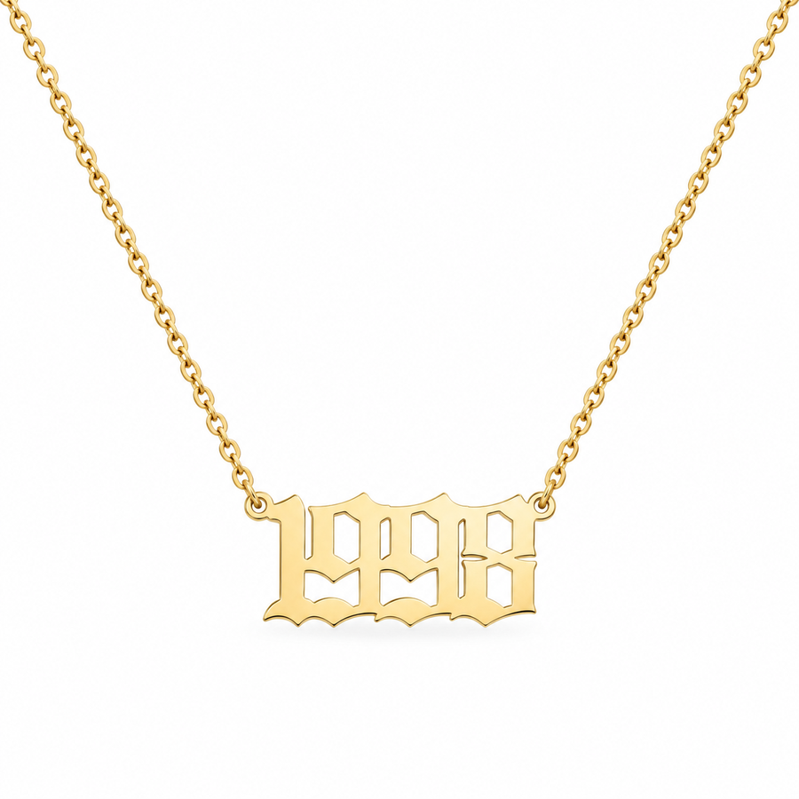 Personalized Year Necklace – Custom Year Pendant