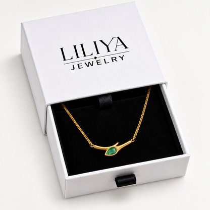 Green Emerald Pendant Necklace