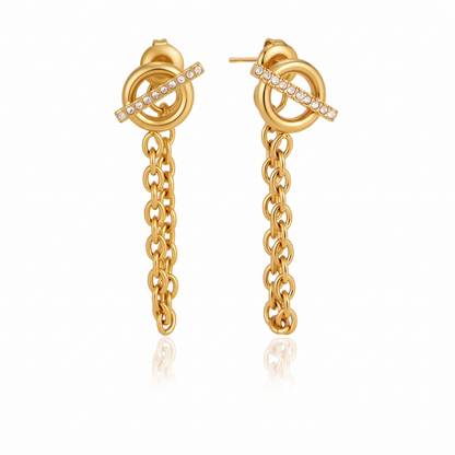 Celeste Luxe Chain Drop Earrings