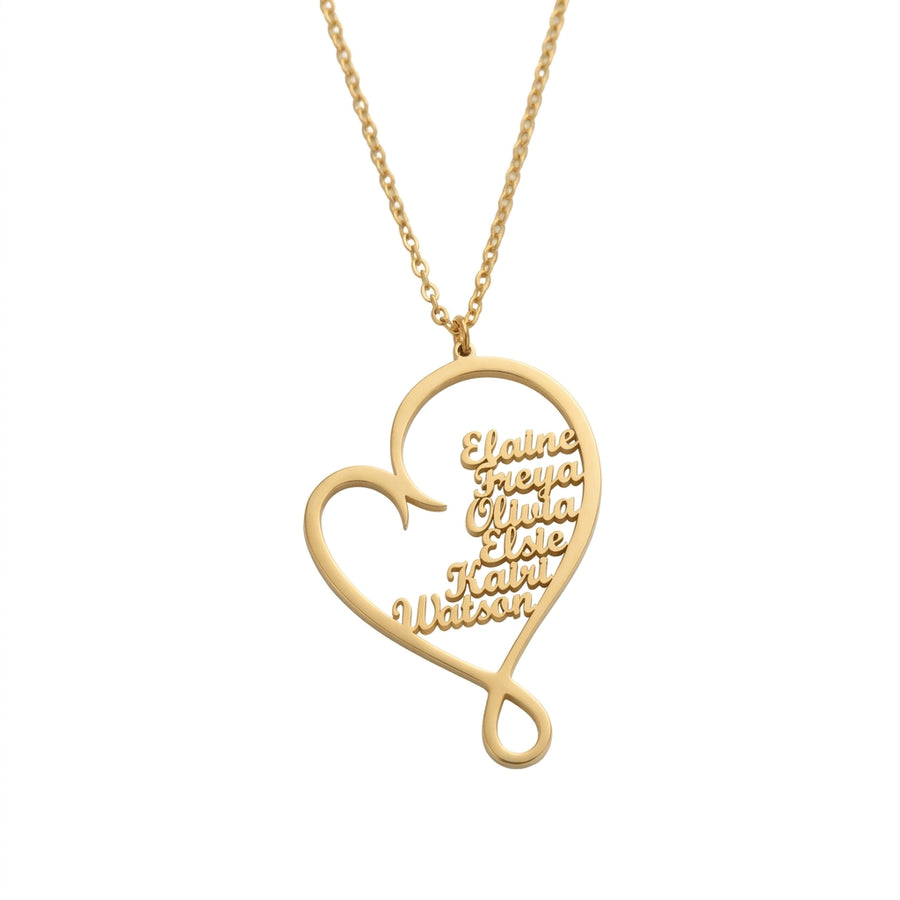 Heart Initial Necklace