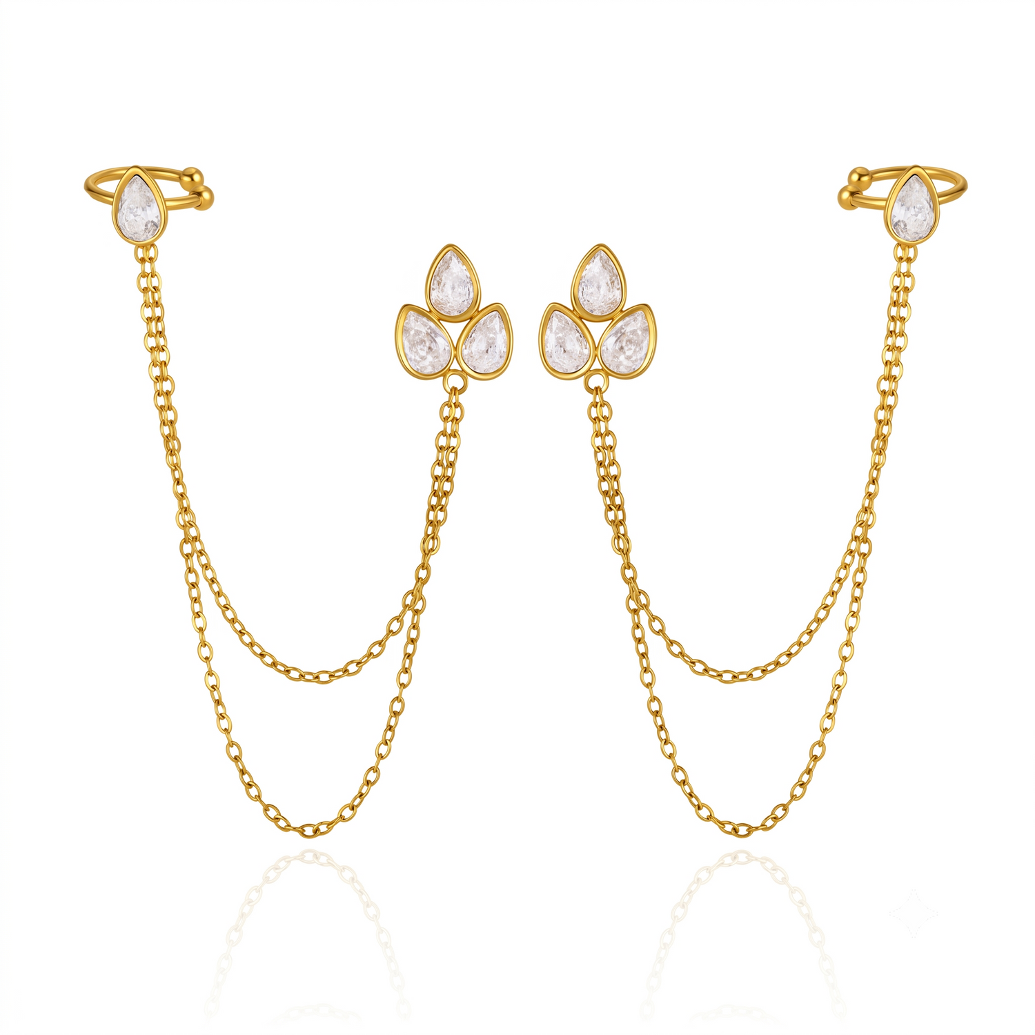 Earrings Convertible Clip-on Stud Elegant