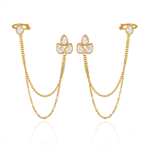 Earrings Convertible Clip-on Stud Elegant