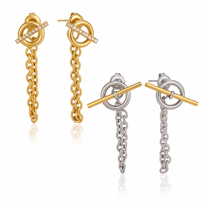 Celeste Luxe Chain Drop Earrings
