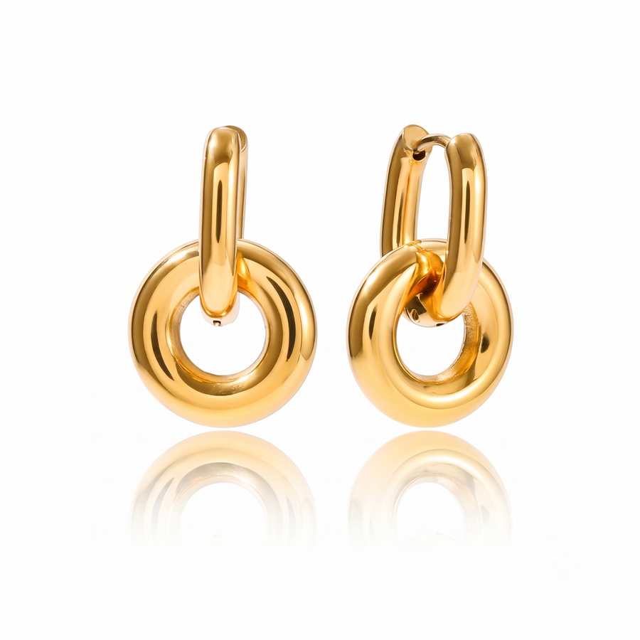 Classic Wide C Hoop Earrings