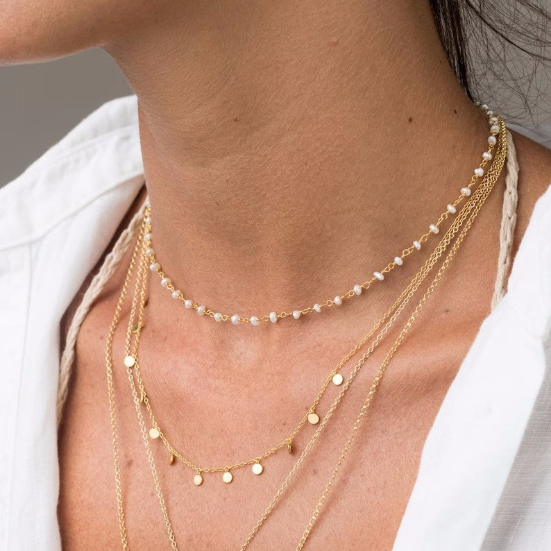 Retro Pearl Choker Necklace