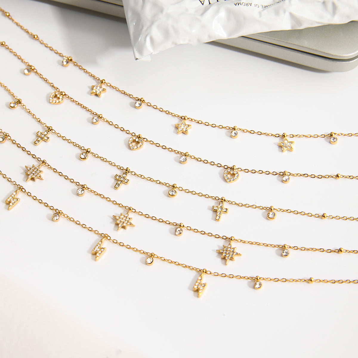 Rhinestone Cross Diamond Necklaces