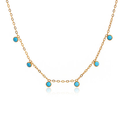 Blue Turquoise Pendant Necklace