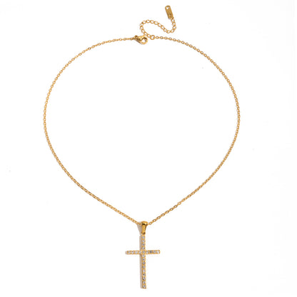 Pave Cross Necklace