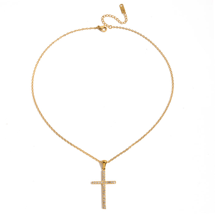 Pave Cross Necklace