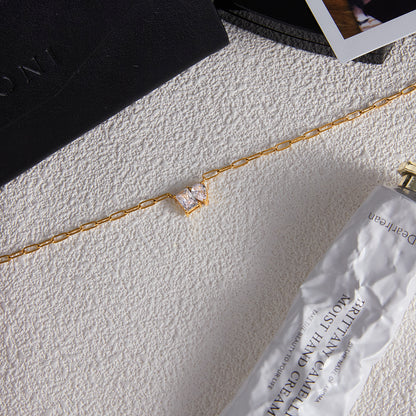 Classic Drop Square Necklace