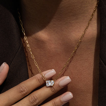 Classic Drop Square Necklace