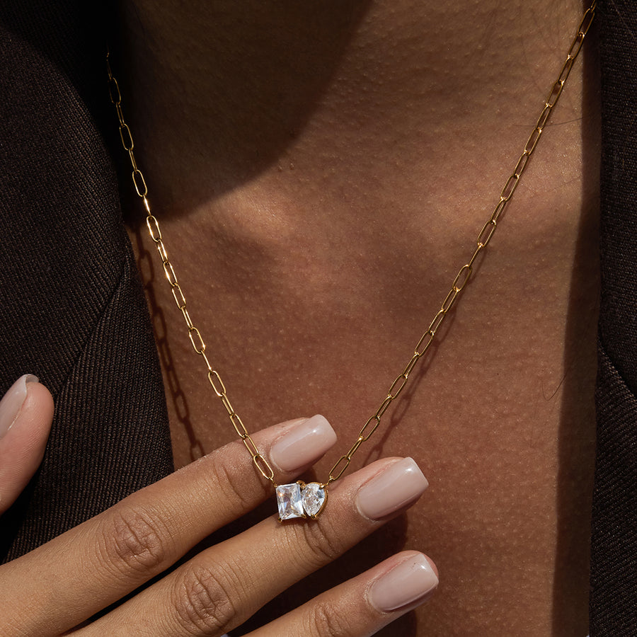 Classic Drop Square Necklace