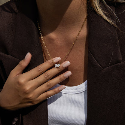 Classic Drop Square Necklace