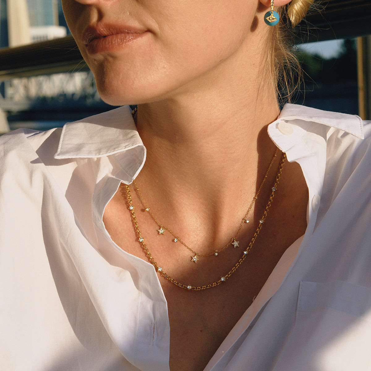 Rhinestone Cross Diamond Necklaces
