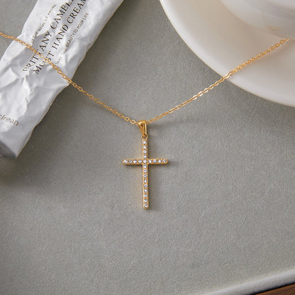 Pave Cross Necklace